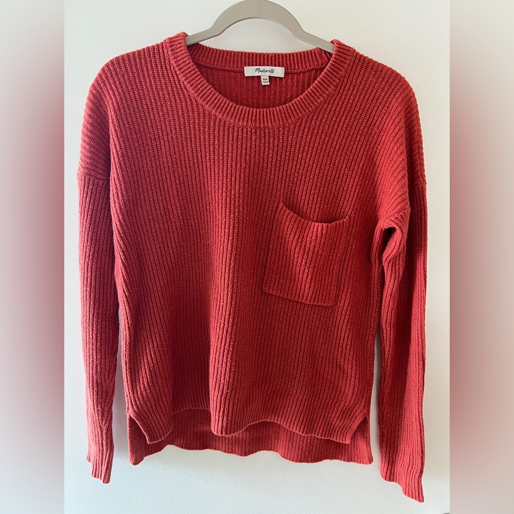 Coral Red Madewell Knit Sweater